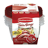 Rubbermaid Take Alongs plastic small bowls & lids, 3.2-cups Full-Size Picture